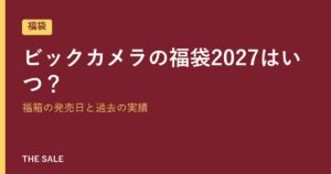 ビックカメラの福袋2027はいつ？福箱の発売日と過去の実績