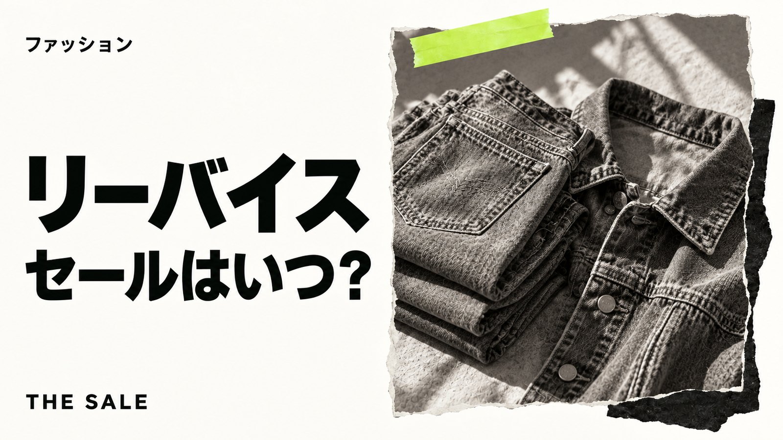 リーバイスのセールはいつ?公式オンラインの開催時期まとめ